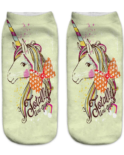 Funny Rainbow Unicorn Socks