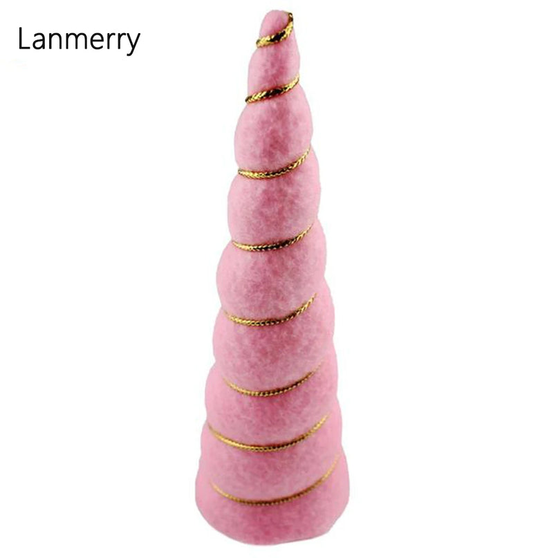 10PCS Pink Felt Unicorn Horns