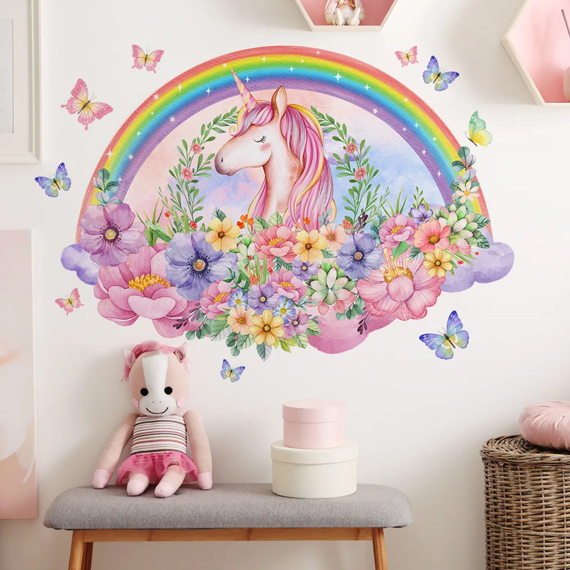 Large Unicorn Wall Sticker for Girls