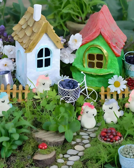 Cute Resin Unicorn Figurines Pack