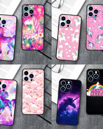 Sparkly Floral Unicorn Phone Case