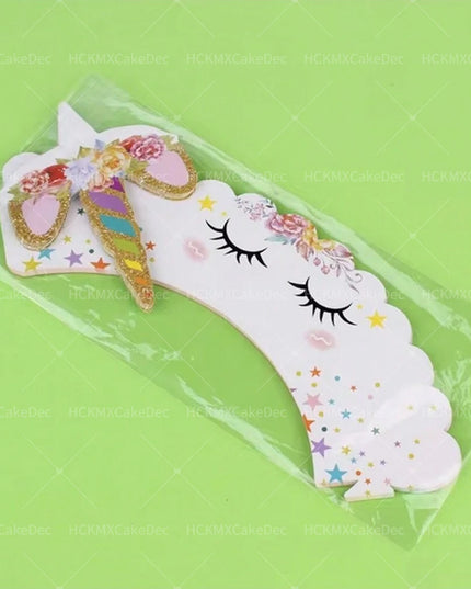Floral Unicorn Cupcake Toppers Set 24pcs