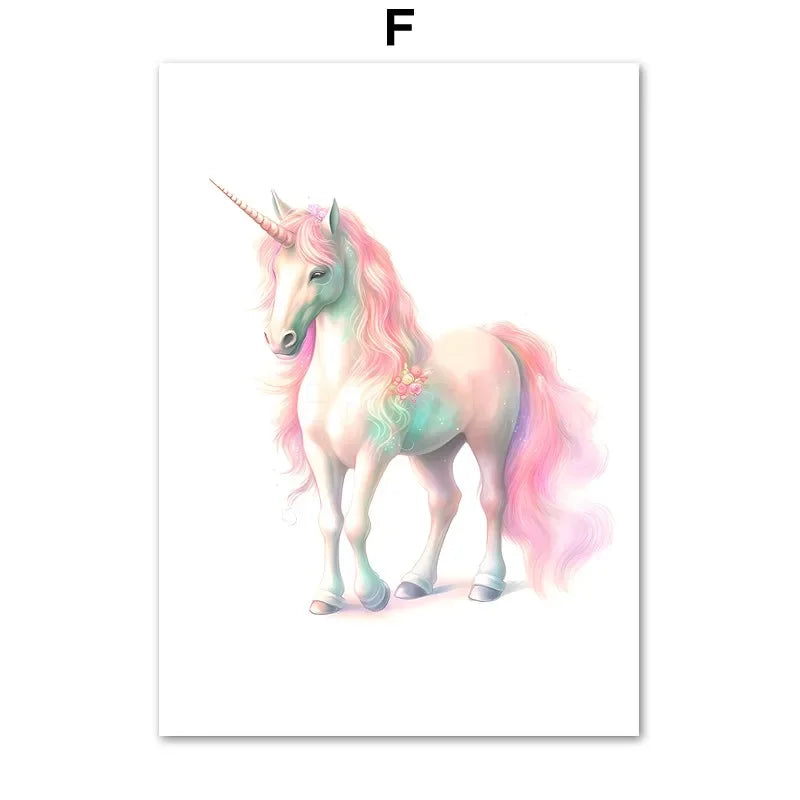 Multicolor Unicorn Dreamcatcher Wall Art