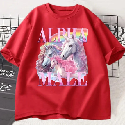 Red Alpha Male Unicorn Shirt