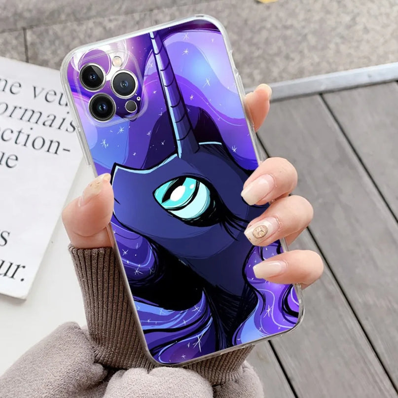 Anime Unicorn Face Purple Case