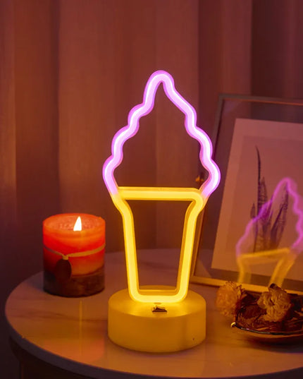 Unicorn & Flamingo Neon Night Light Set