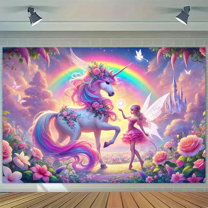 Fairy Unicorn Tapestry for Girls
