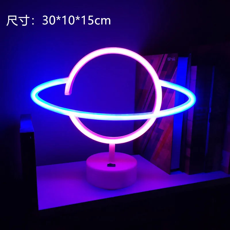Unicorn & Flamingo Neon Night Light Set