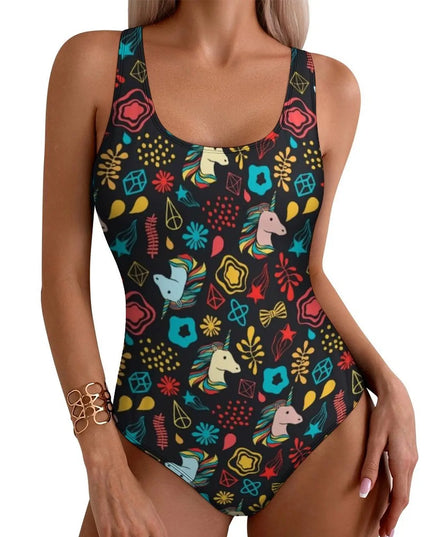 Colorful Folk Art Swimsuit
