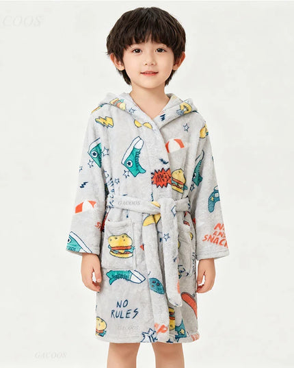 Galaxy Silhouette Kids Bathrobe