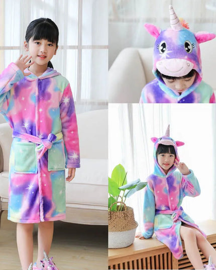 Galaxy Print Unicorn Pool Robe