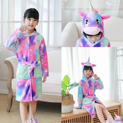 Galaxy Print Unicorn Pool Robe