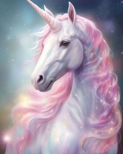 Dreamy Unicorn Wall Art with Pink Mane