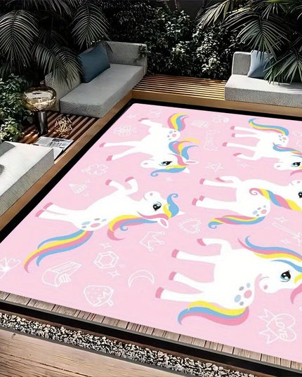 Galloping Unicorn Pattern Rug