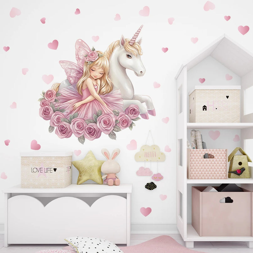 Pink Unicorn Wall Decal Set