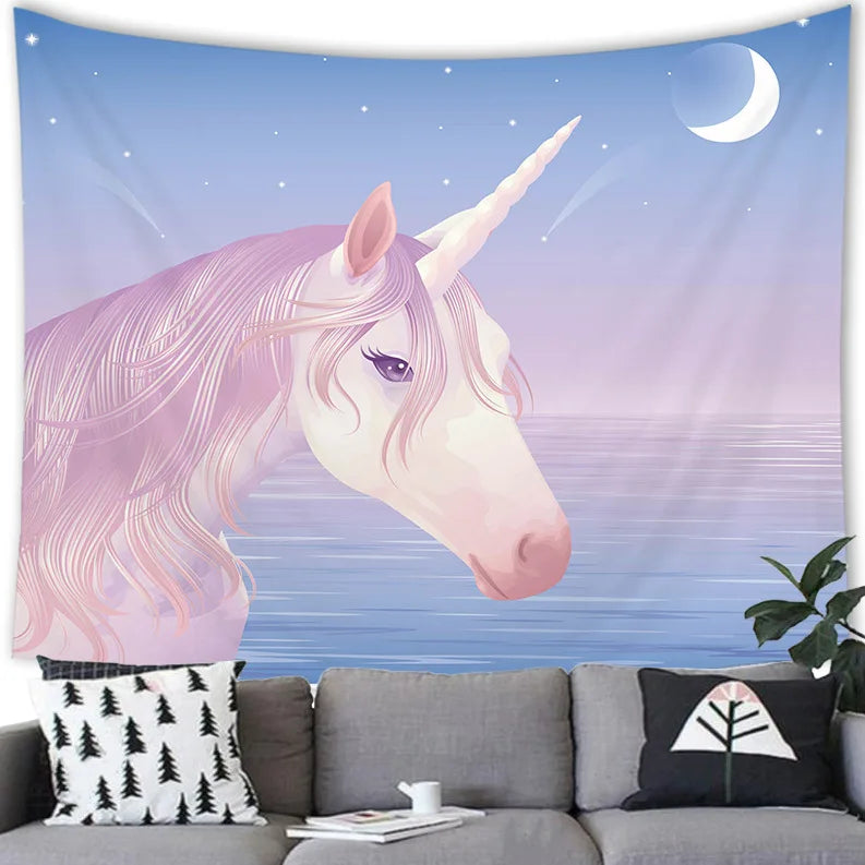 Dreamy Pastel Unicorn Tapestry