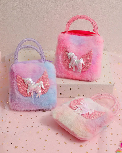 Sparkly Plush Crossbody Purse