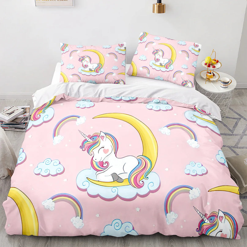 Crescent Moon Unicorn Bedding