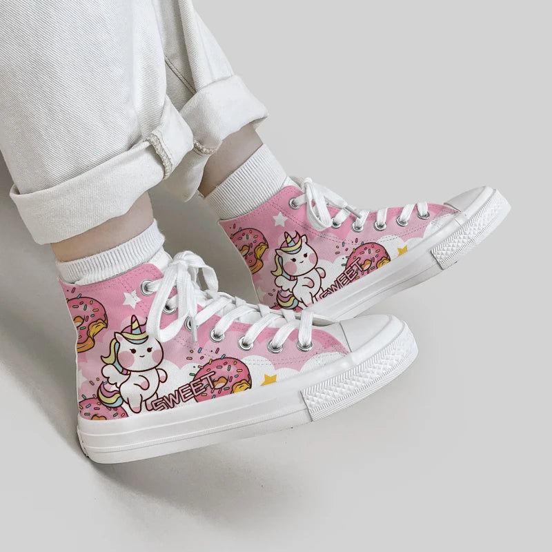 Kawaii Unicorn Canvas Shoes
