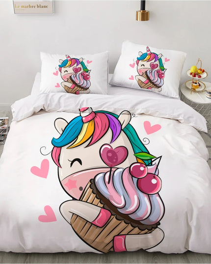 Cupcake Love Unicorn Bedding