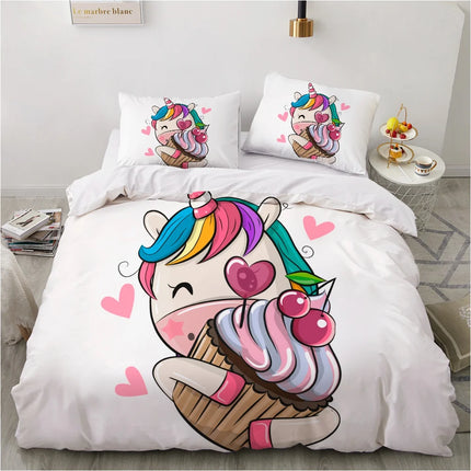 Cupcake Love Unicorn Bedding