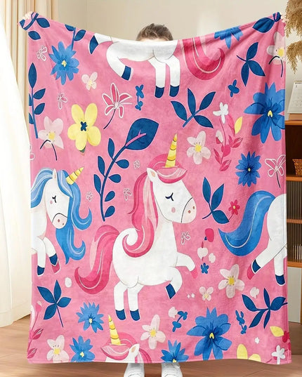 Bold Fairy Unicorn Throw Blanket