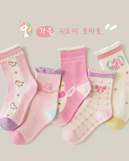Toddler Unicorn Socks - 5-Pack
