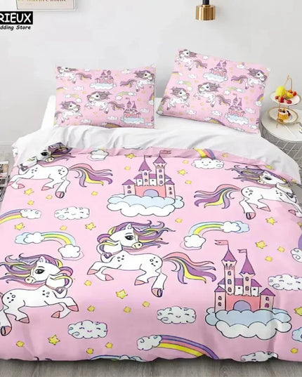 Pink Castle Unicorn Bedding