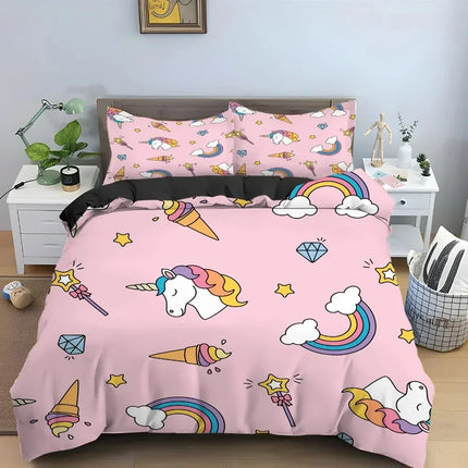 Doodle Ice Cream Unicorn Bedding