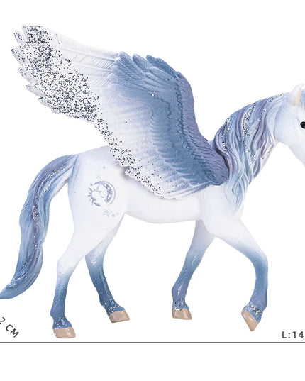 Blue Winged Unicorn Figurine 14cm