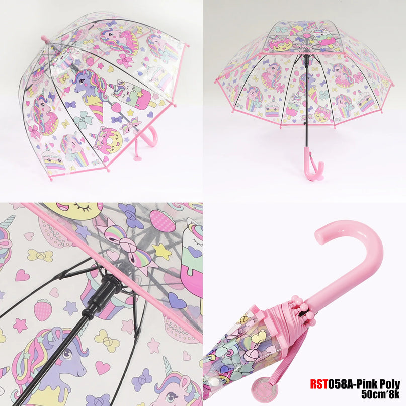 Kawaii Clear Unicorn Umbrella