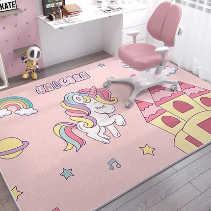 Pink Castle Unicorn Rug