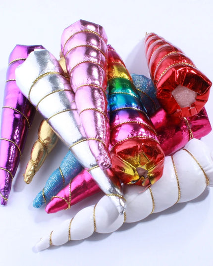 10PCS Purple Metallic Unicorn Horns