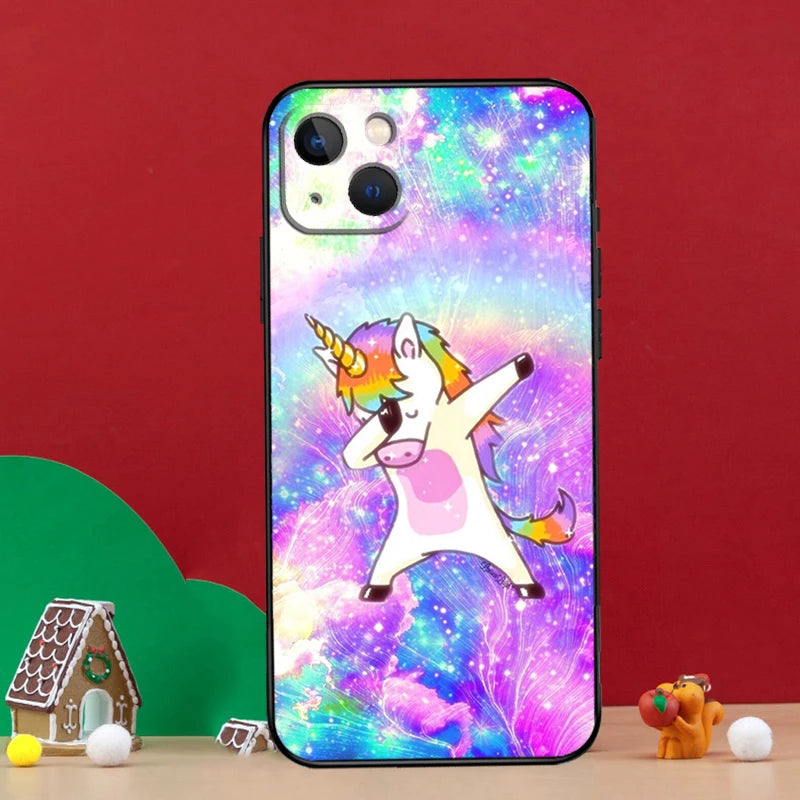 Colorful Galaxy Dab Unicorn Case