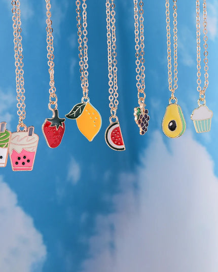 Rainbow Enamel Unicorn Necklace