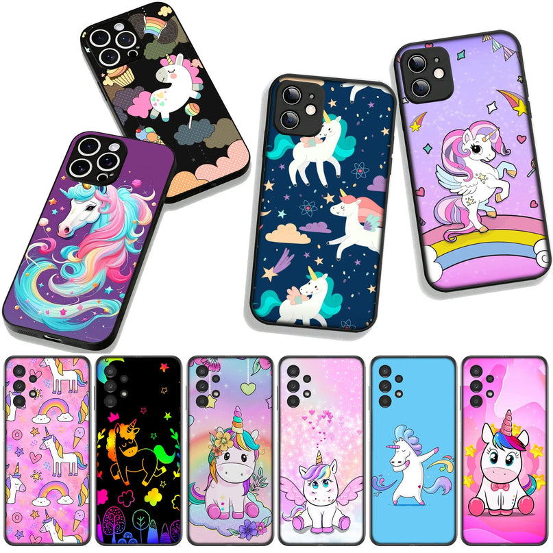 Lavender Party Unicorn Rainbow Case