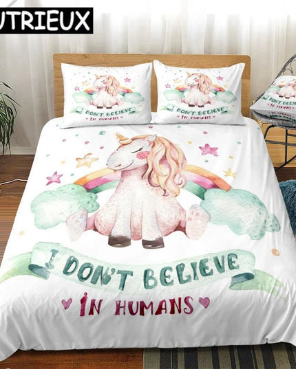 Whimsical Quote Unicorn Bedding