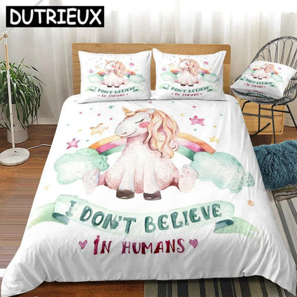 Whimsical Quote Unicorn Bedding