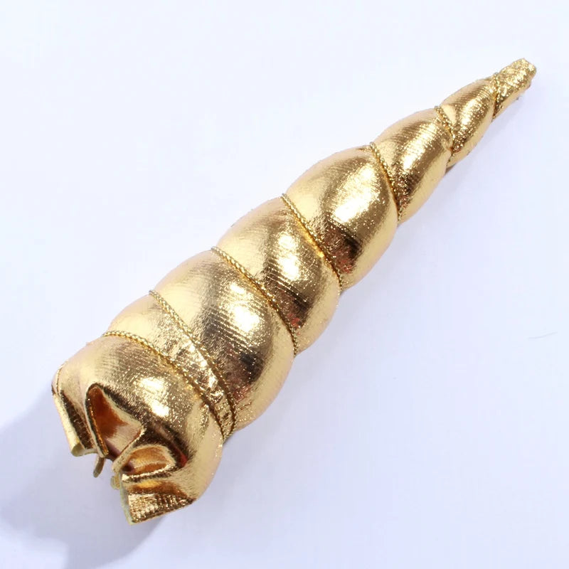 10PCS Gold Metallic Unicorn Horns