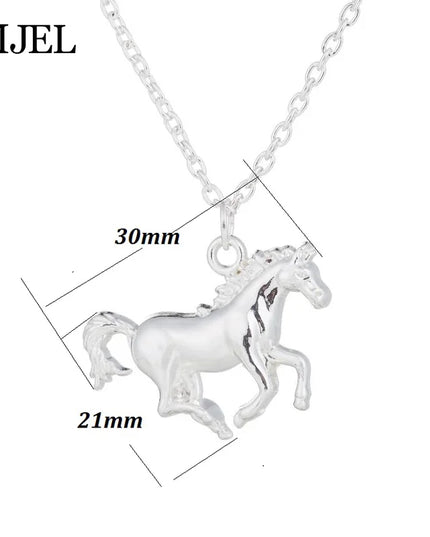 3D Rearing Unicorn Pendant Necklace