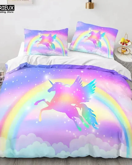 Lavender Pegasus Silhouette Bedding