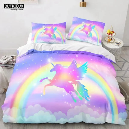 Lavender Pegasus Silhouette Bedding