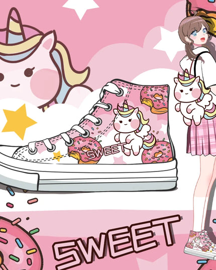Kawaii Unicorn Canvas Shoes