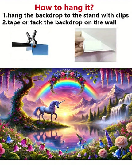 Magical Rainbow Unicorn Tapestry