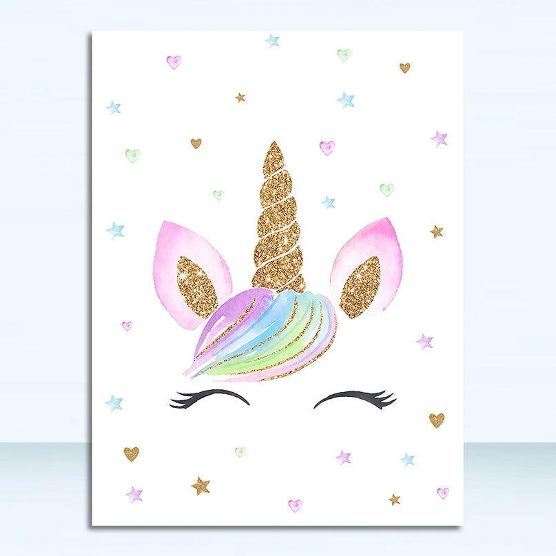 Kids Room Unicorn Canvas Wall Art