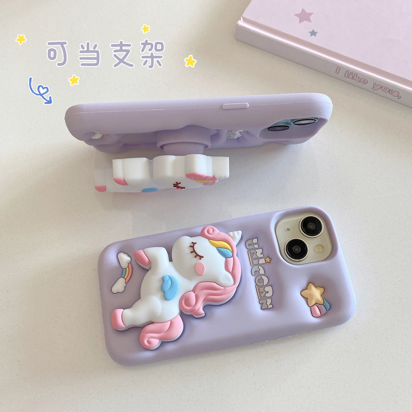 Lavender 3D Unicorn Case