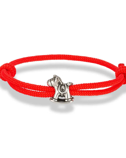 Bright Red Unicorn Cord Bracelet