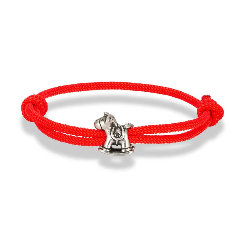 Bright Red Unicorn Cord Bracelet