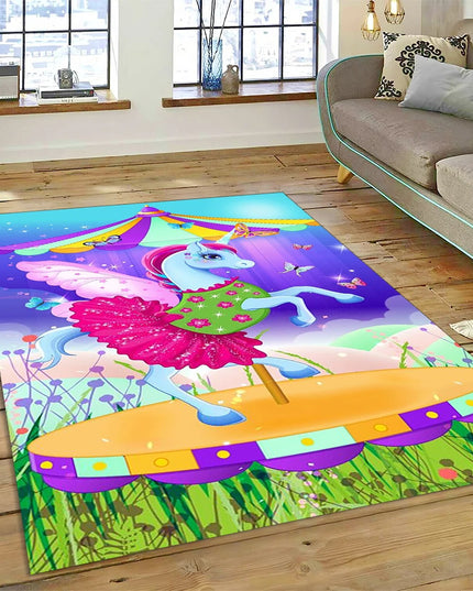 Magical Carousel Unicorn Rug