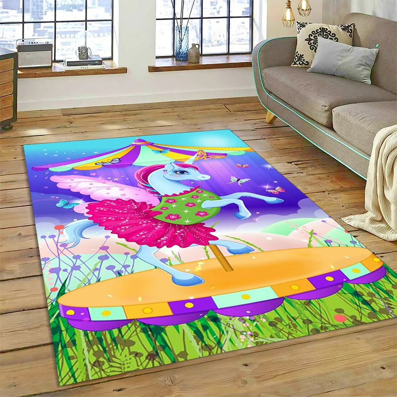 Magical Carousel Unicorn Rug
